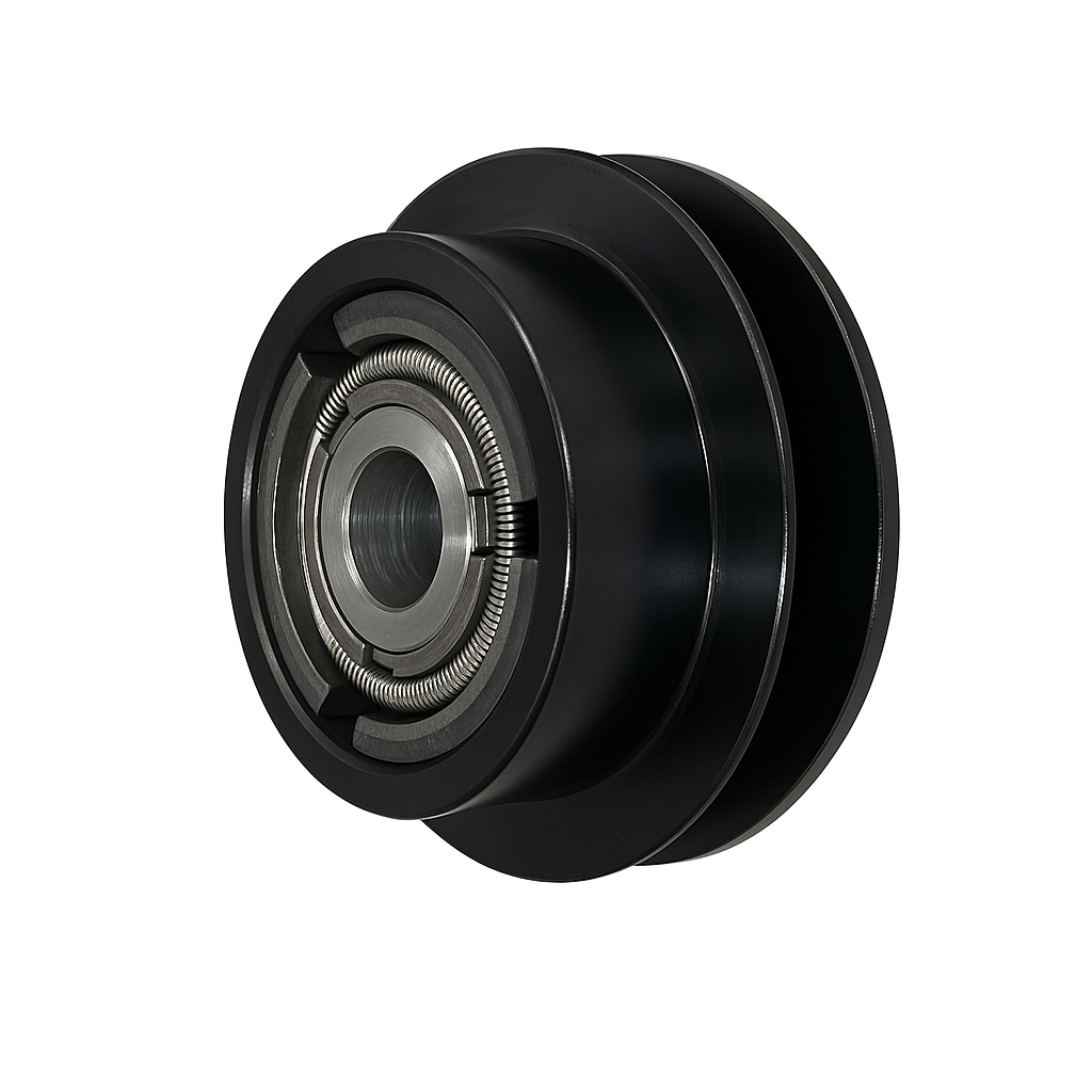 5-inch cast iron centrifugal clutch with 5/8-inch V-belt groove and 1-inch bore, compatible with GX270 and GX390 engines for heavy-duty use