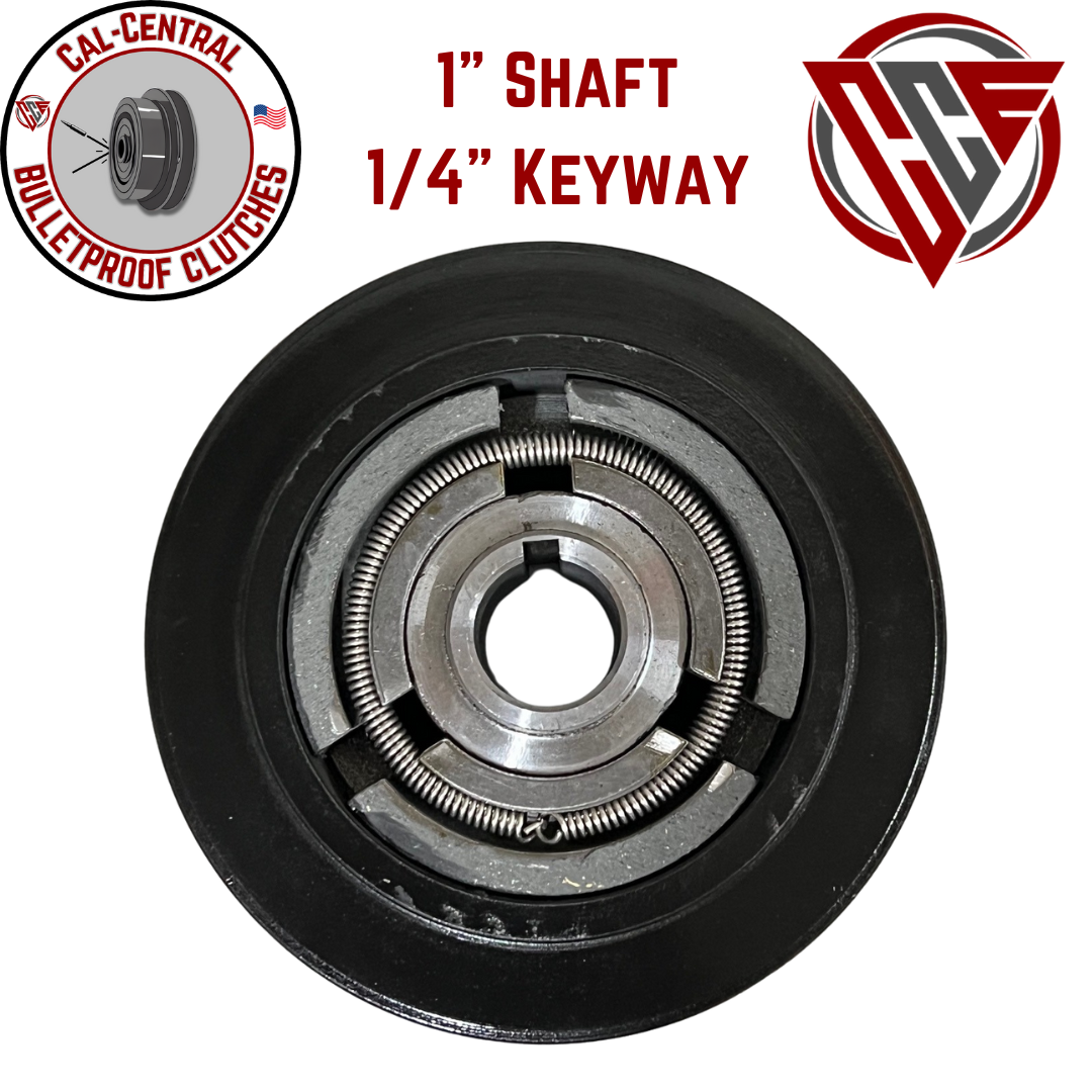 Heavy Duty Centrifugal Clutch Double 5/8" V Belt 1" Bore 5.4" Pulley NEW