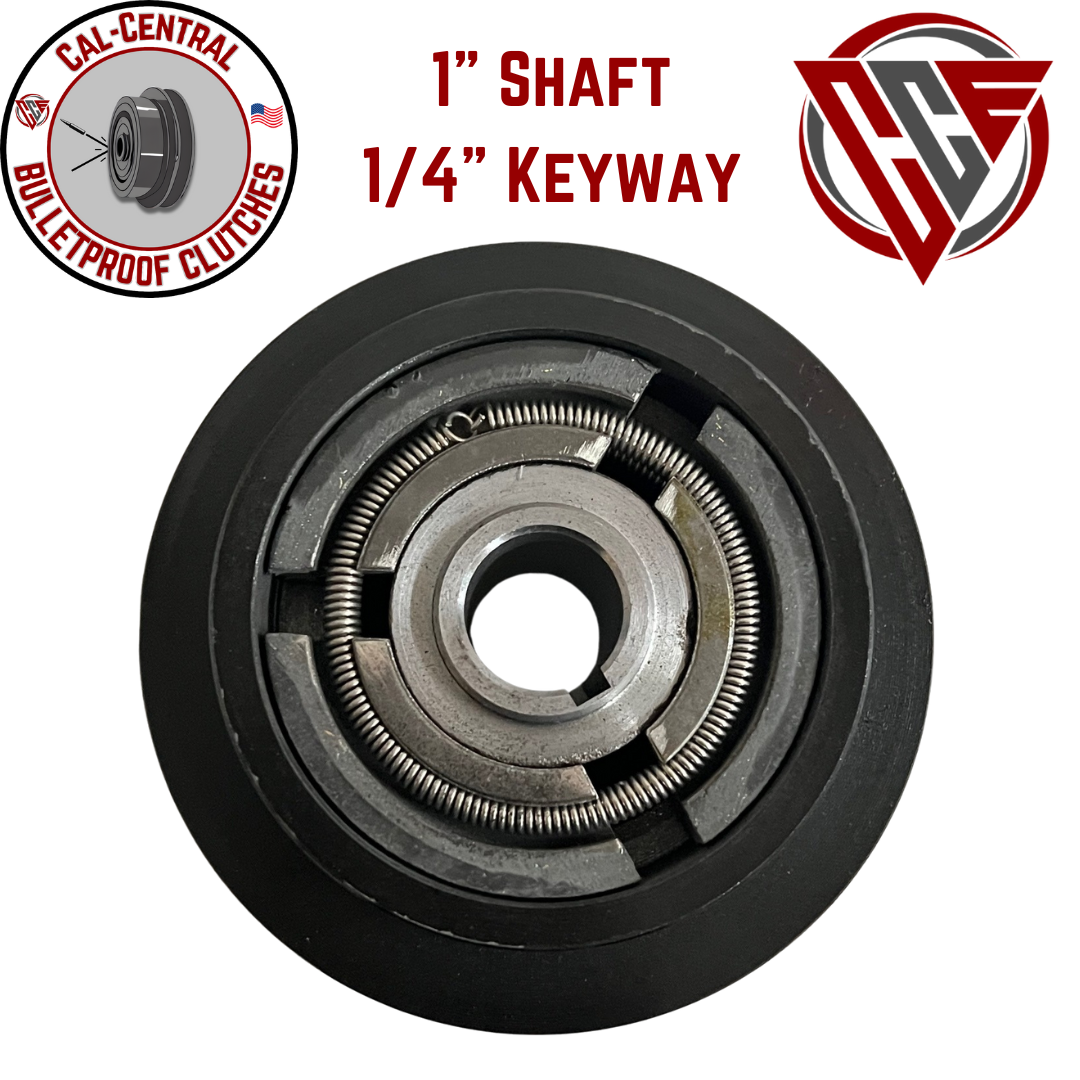 Heavy duty 5.5-inch centrifugal clutch with single 5/8-inch V-belt groove and 1-inch bore, compatible with GX270 and GX390 engines up to 13HP