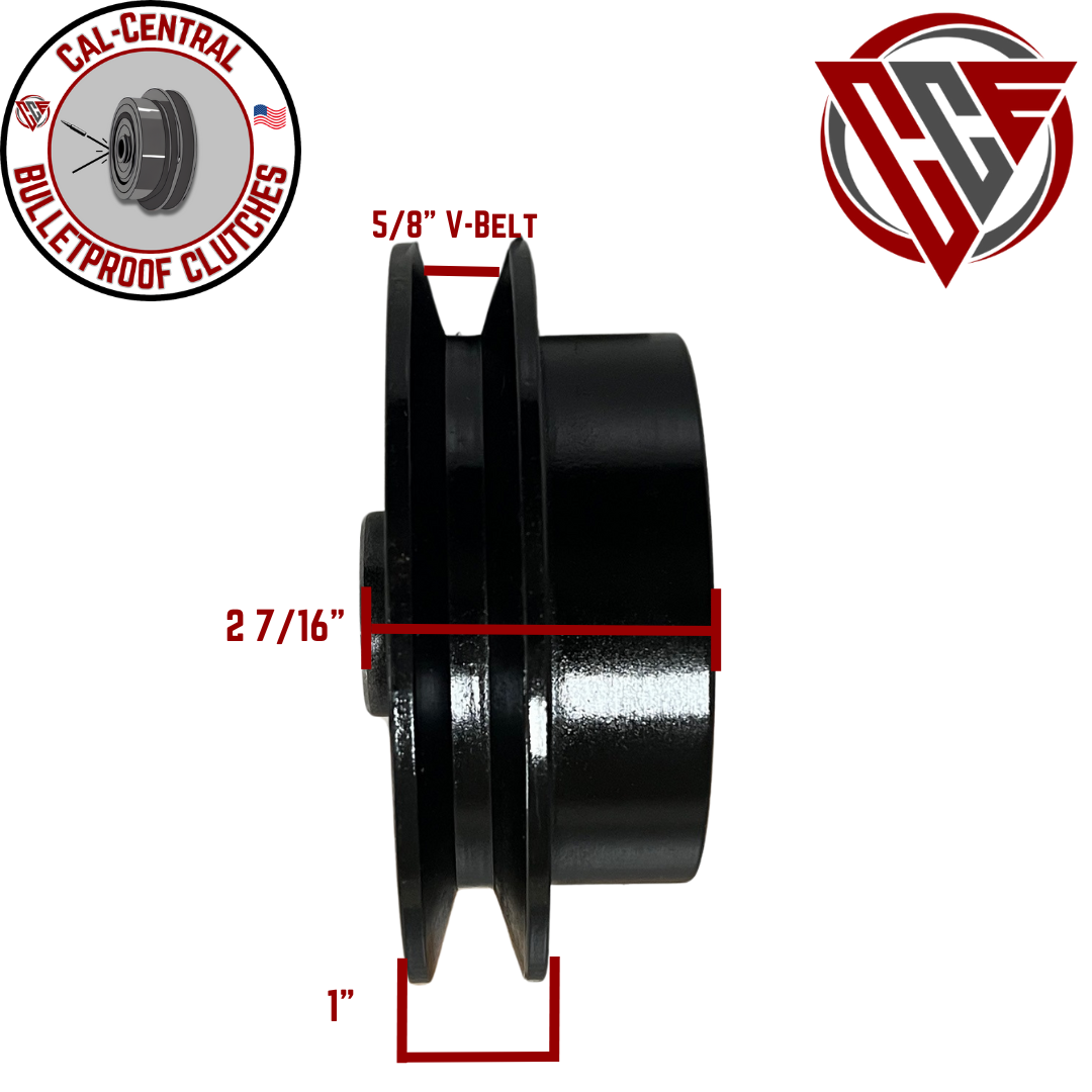 Heavy duty 5.5-inch centrifugal clutch with single 5/8-inch V-belt groove and 1-inch bore, compatible with GX270 and GX390 engines up to 13HP