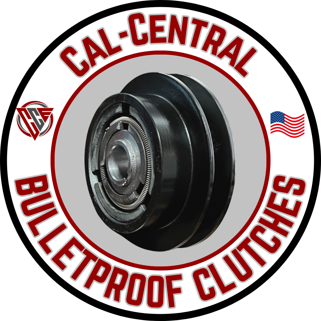 5-inch cast iron centrifugal clutch with 5/8-inch V-belt groove and 1-inch bore, compatible with GX270 and GX390 engines for heavy-duty use