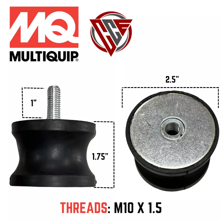 Multiquip/Mikasa Plate Compactor Shockmount Set of 4 for MVC88 (939010230)