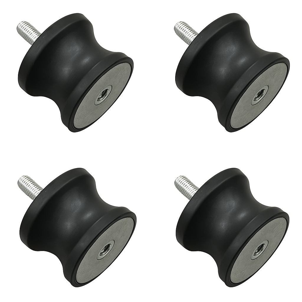 multiquip/mikasa plate compactor shockmount set of 4 for mvc88 (939010230). high quality aftermarket replacement part for construction or landscaping equipment.