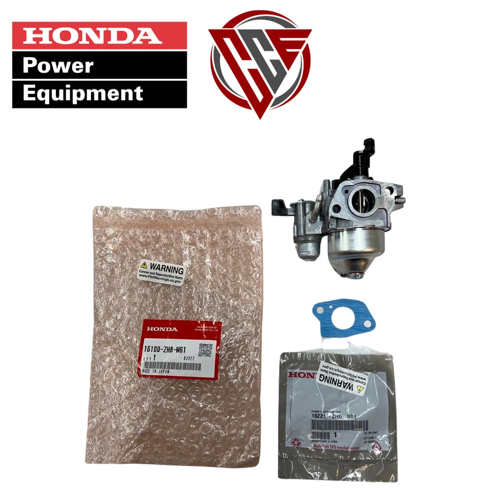 Genuine Honda carburetor 16100-ZH8-W61 FITS GX160 MOTORS W/ INTAKE GASKET
