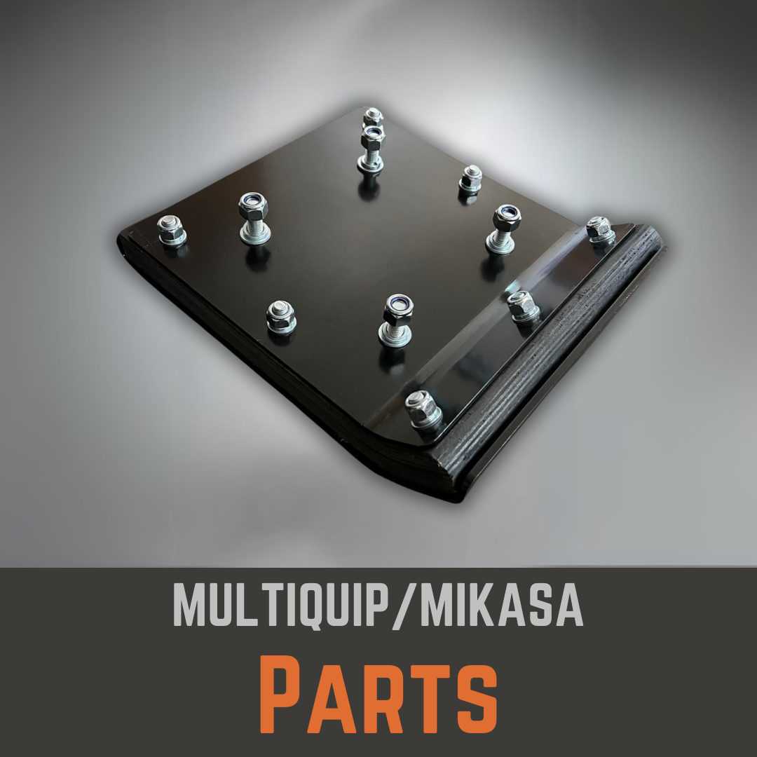 Steel mounting plate with bolts – compactor hardware for Multiquip Mikasa equipment