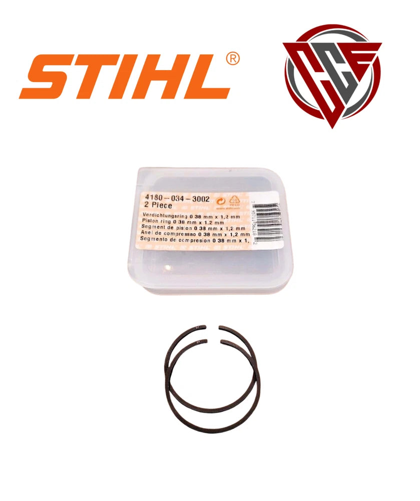 NEW Genuine STIHL Piston Ring Set FS87 FS90 FS91 HL90 HL95 KM90 41800343002 OEM