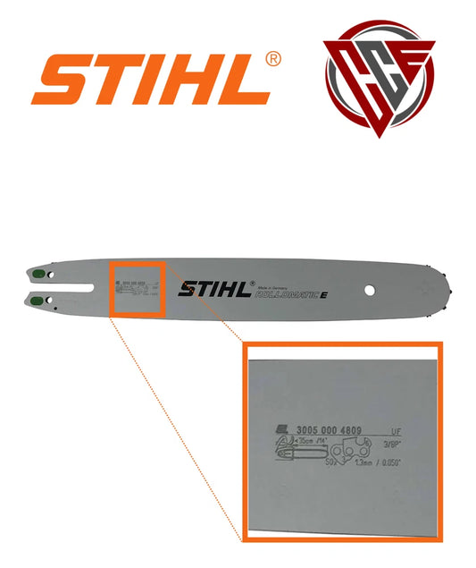 NEW STIHL OEM 14 inch Chainsaw Bar (3005 000 4809) (3/8P, .050, 50 DL)
