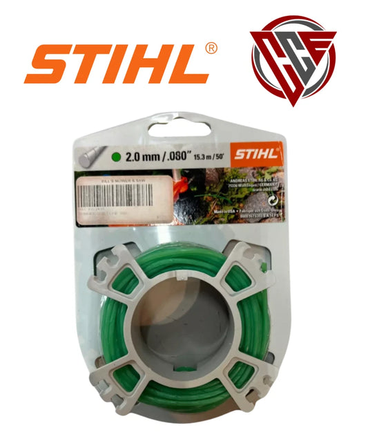 Genuine Stihl 0000 930 2416  2.0mm / .080" x 15.3m / 50' Green, Round